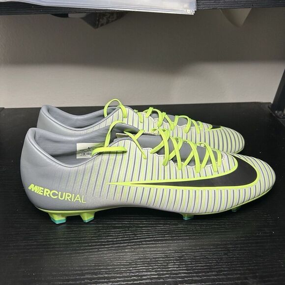 Nike Mercurial Victory 6 FG Soccer Cleats Mens size 13 Gray Green 831964-003 - Picture 1 of 10